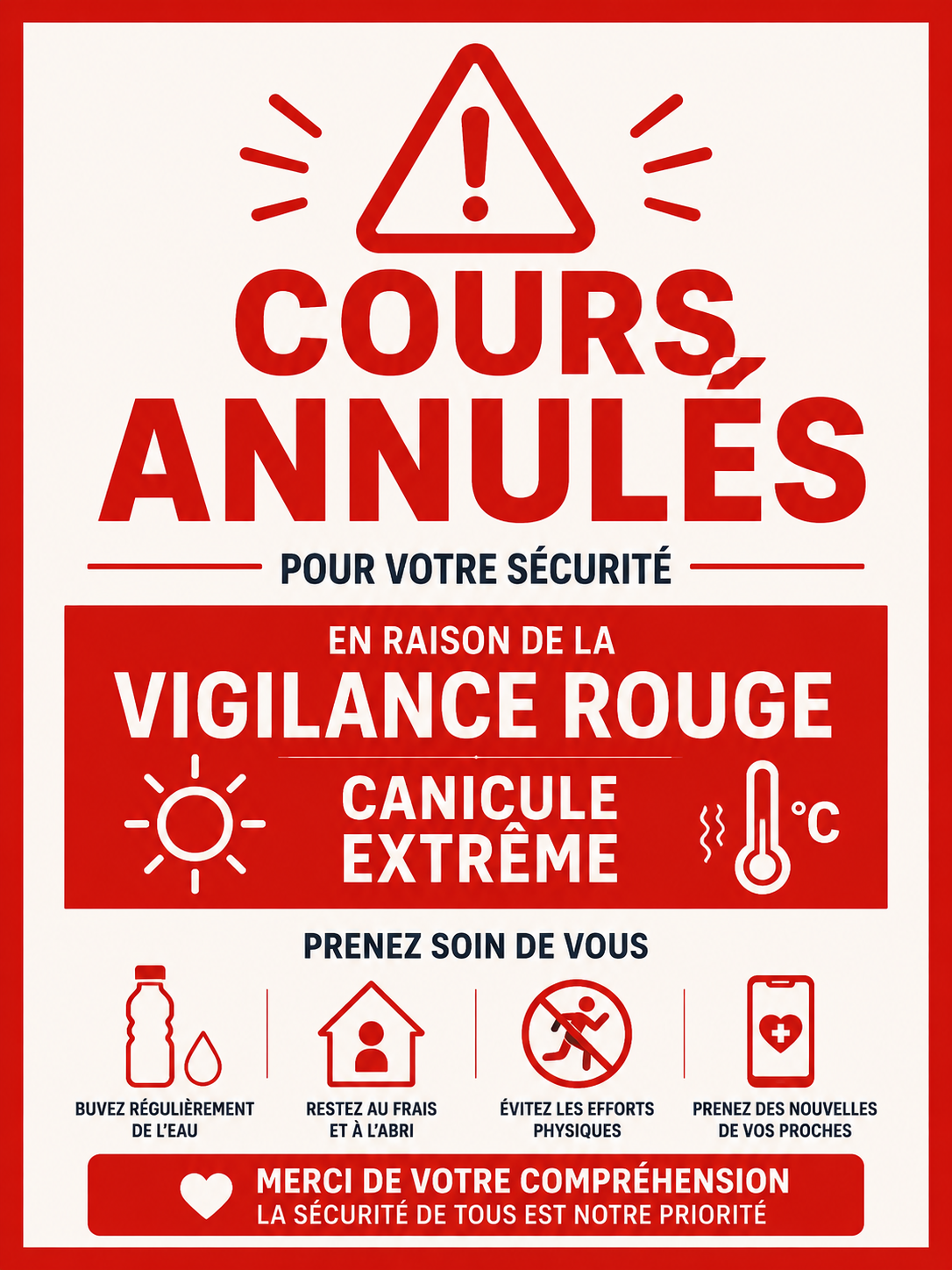 Vigilance ROUGE - Canicule extrême