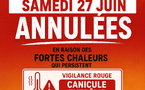 Samedi 27 juin 2026 - activités annulées