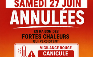Samedi 27 juin 2026 - activités annulées
